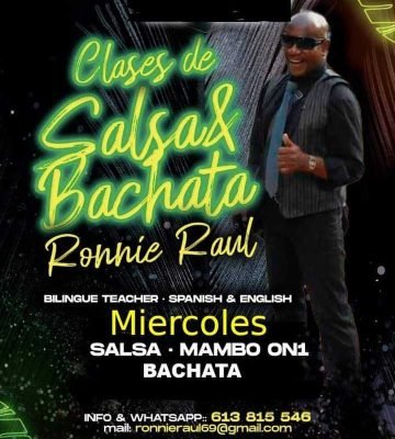 Classes of salsa and bachata dance